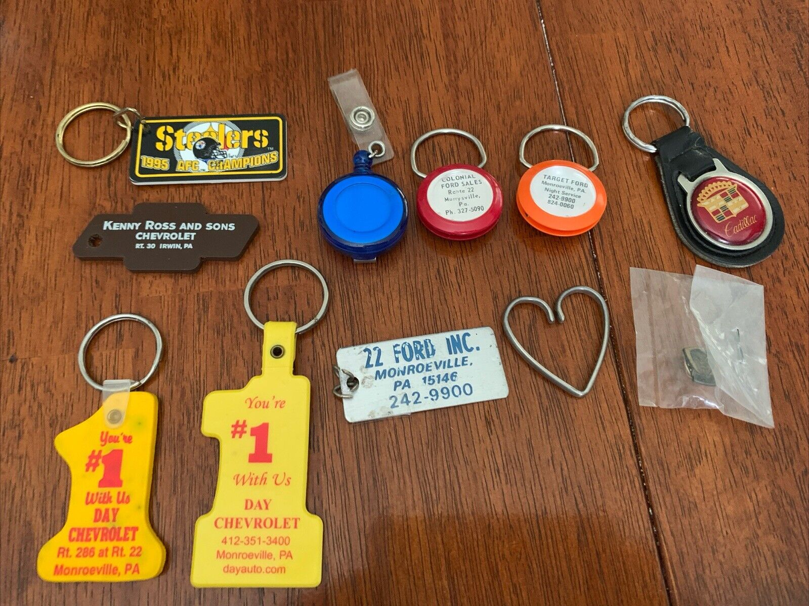 Lot Of 11 - Vintage Car Assortment Promotional Keychains Ford, Chevy