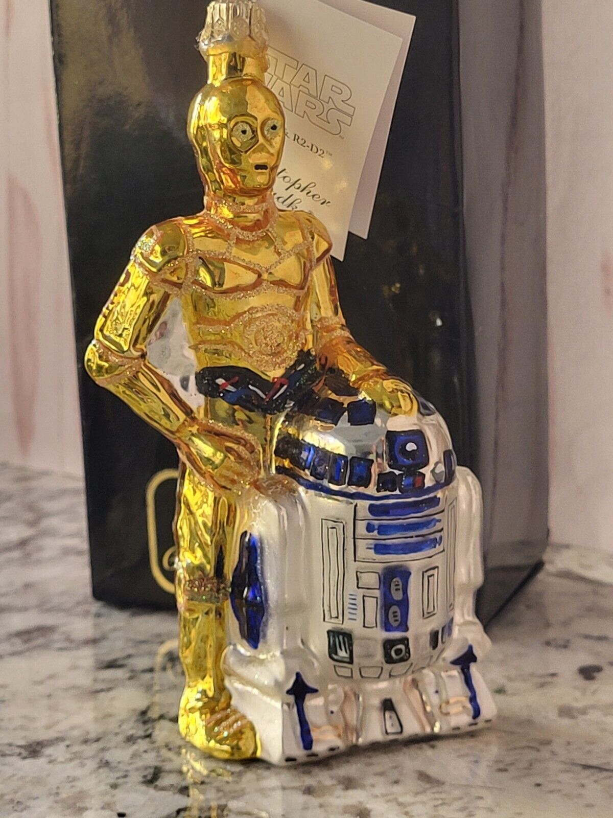 1999 Christopher Radko Star Wars C-3PO & R2-D2 Ornament 99-STW-01. MINT