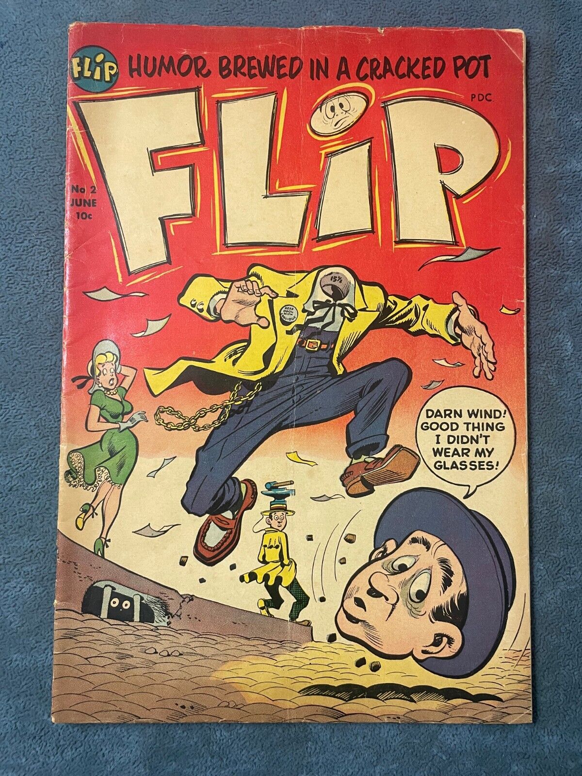 Flip #2 1954 Harvey Comic Book Golden Age Rare Howard Nostrand Cover VG