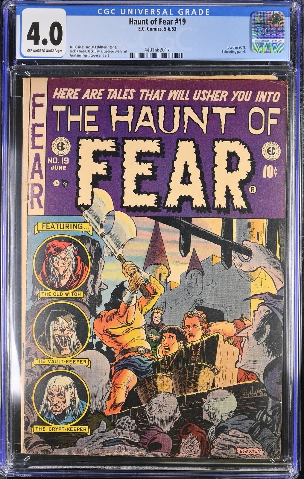 Haunt of Fear #19 CGC VG 4.0 Sucker Bait Ingels Art Pre-Code Horror