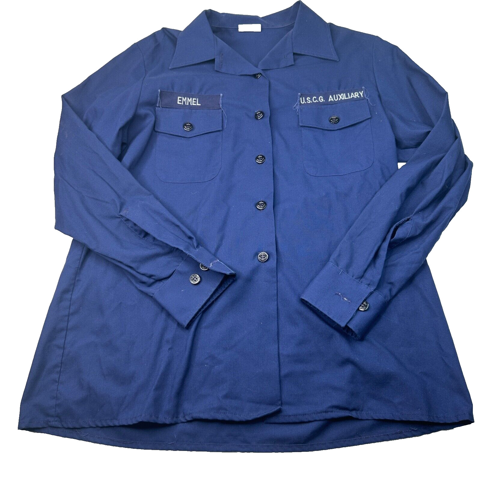 USCG Auxiliary Uniform Shirt Size L 32-33 SL Chest 44 Long Sleeves U.S.A