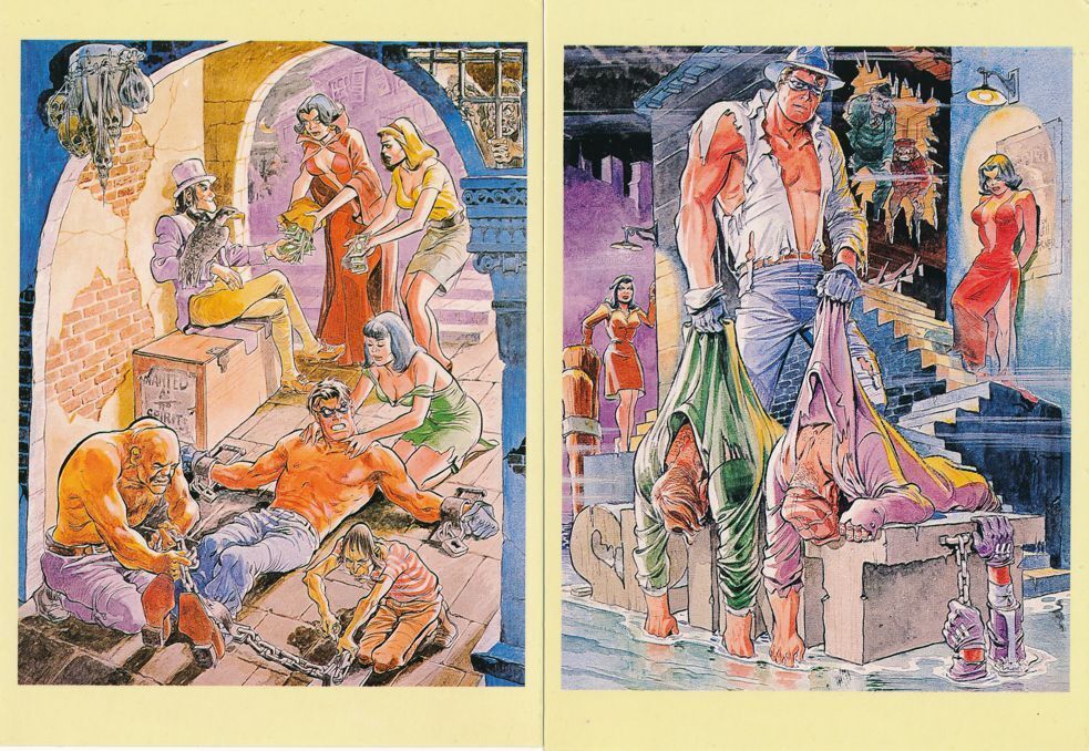 (6 cards) American Cartoonist Artist Will Eisner Comic Prints on Postcards