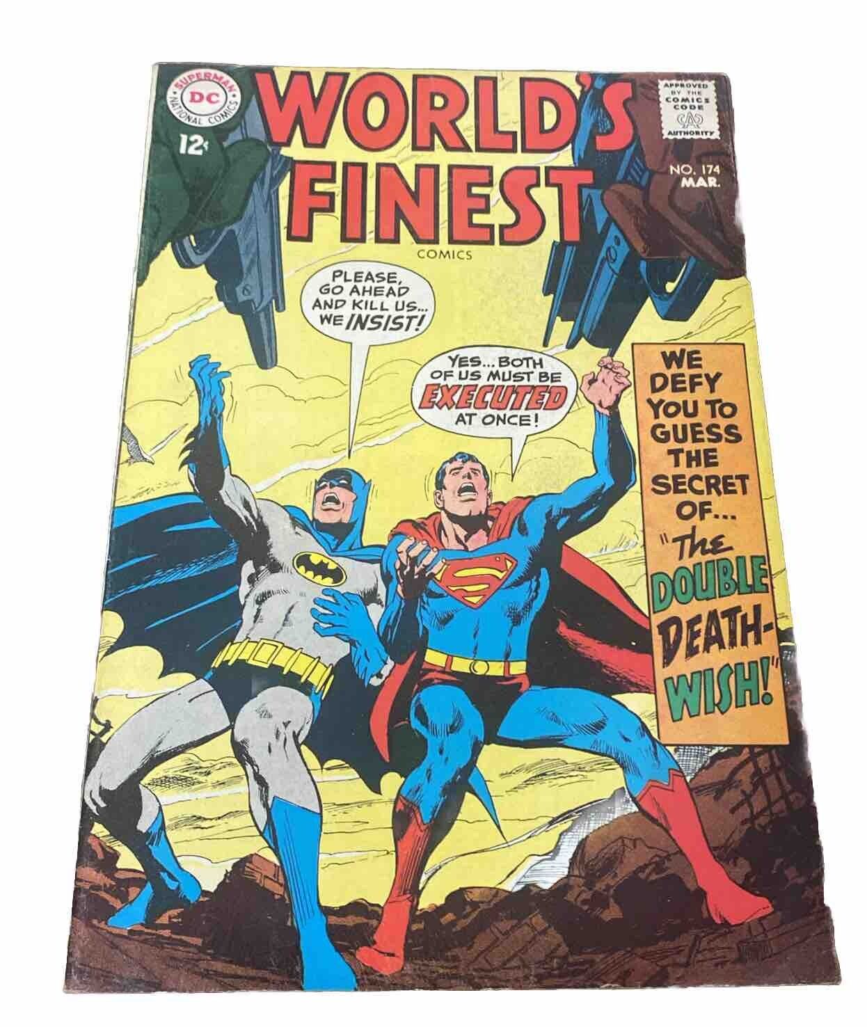 Worlds Finest Comics #174   Neal Adams Cover. Batman Superman 1968 Silver Age FN