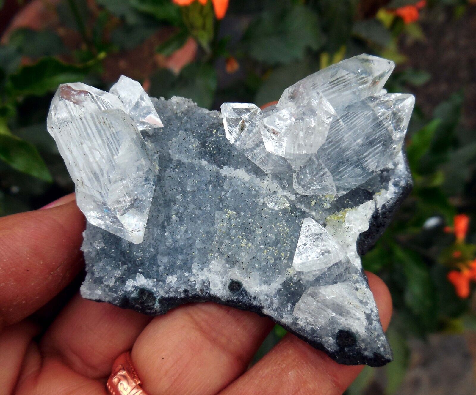 APOPHYLLITE On CHALCEDONY Matrix Minerals A-4.24