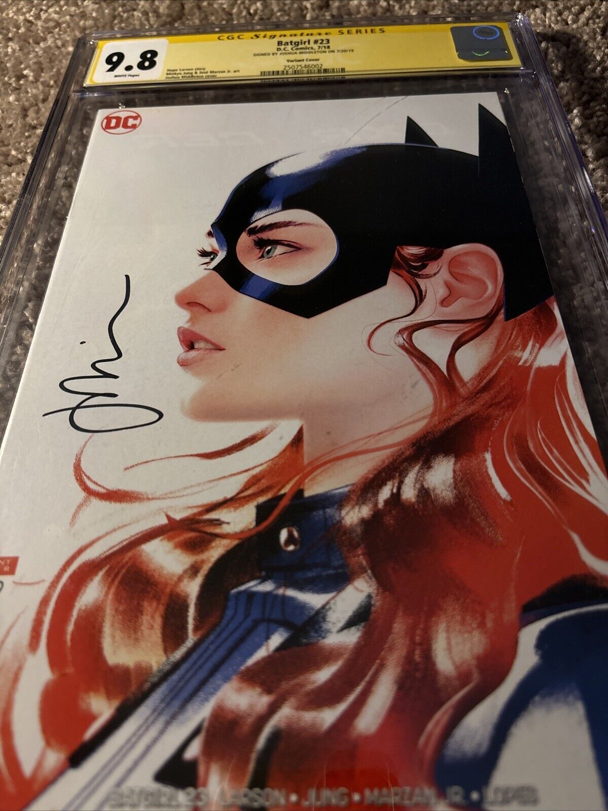 Batgirl #23 1st Print Middleton Signature And Remarks Variant Cover CBCS 9.8