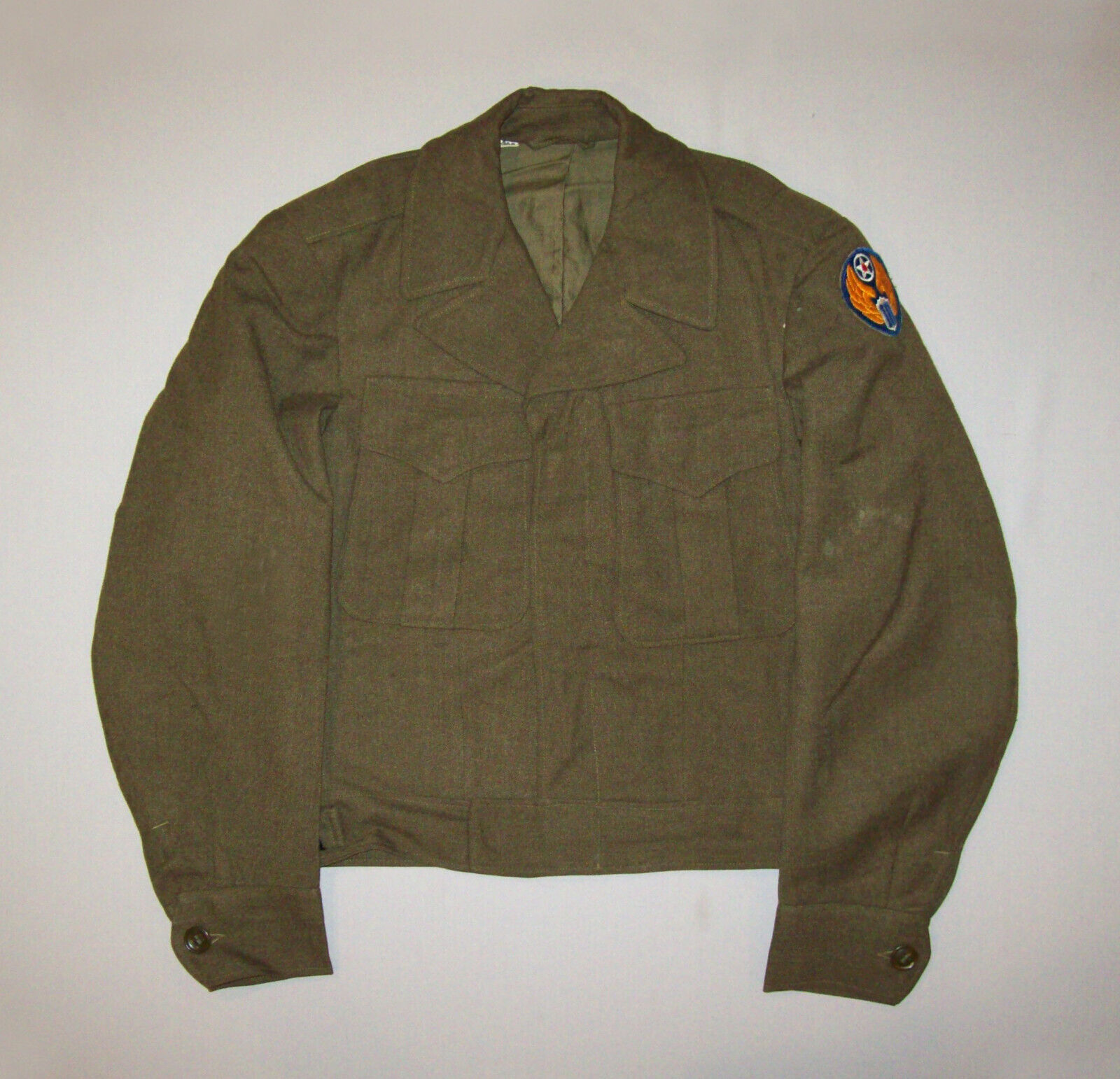 Scarce Old Vtg WWII 1940s Ike Uniform Jacket 10th AAF US Army Air Force W/ Patch