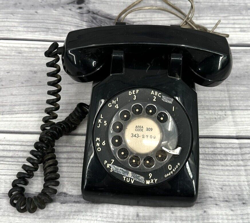 VINTAGE STROMBERG - CARLSON A/B 591 ROTARY TELEPHONE BLACK 9/55