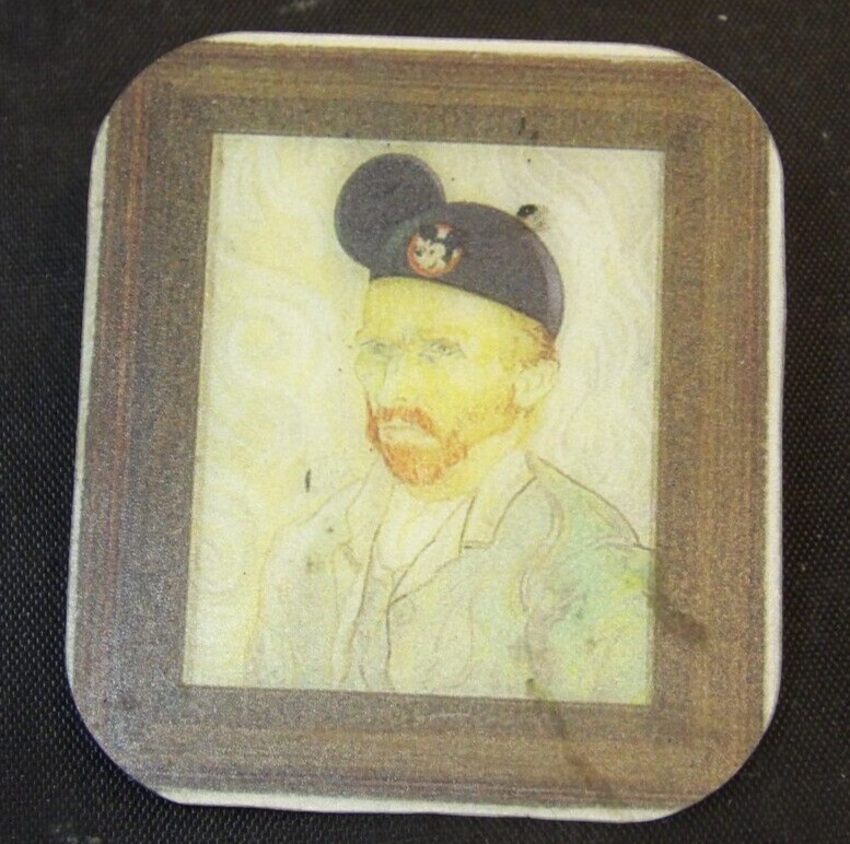 Vintage Van Gogh with Mickey Mouse Ear Hat Plastic Tag-Cute