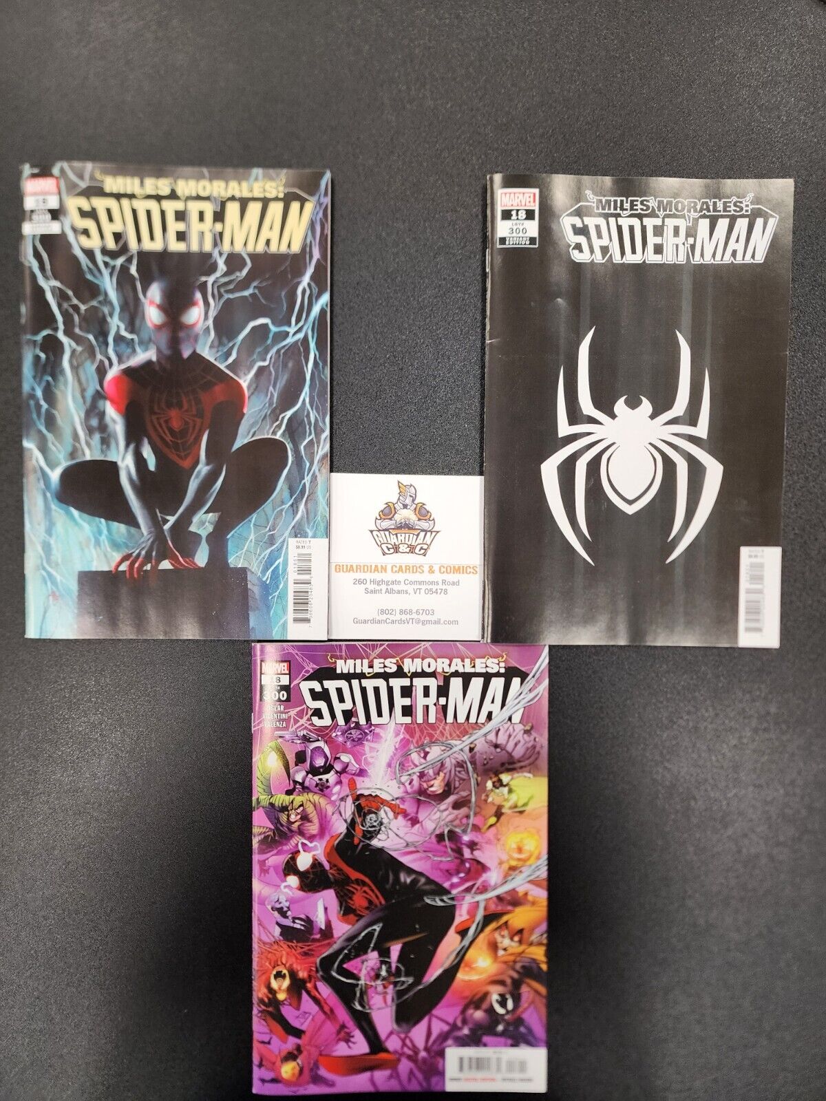 Miles Morales: Spider-Man #18 (2024) Marvel Comics Lot of 3 Variant Covers NEW