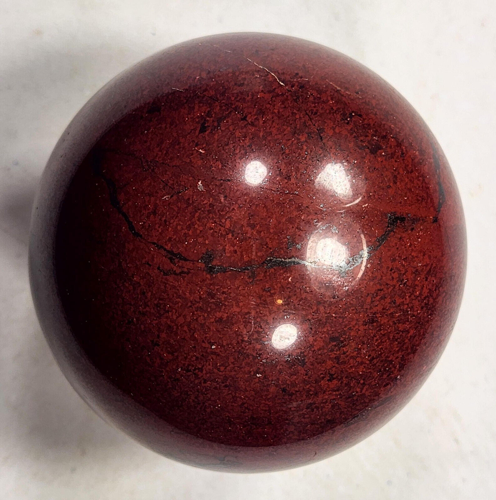 Cave Creek AZ Red Jasper Large 82mm Sphere for Home Decor or Unique Gift 6100