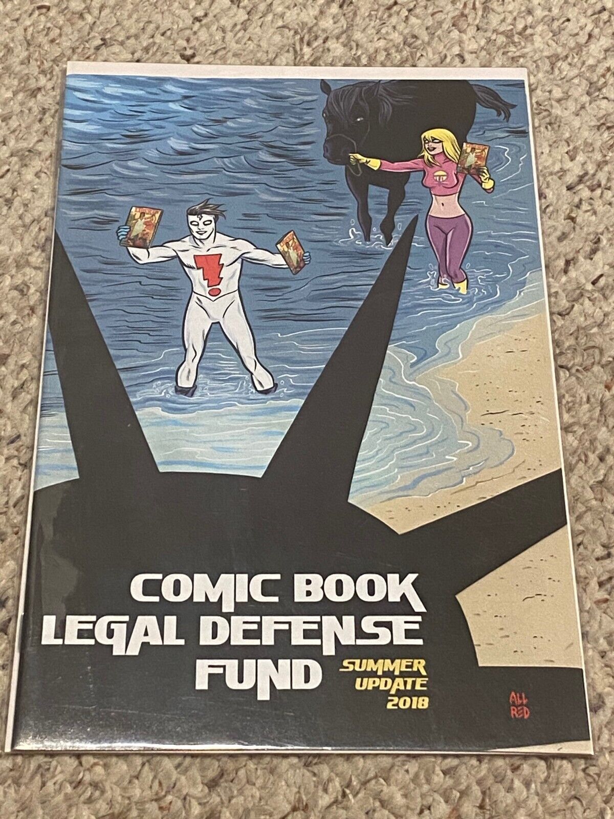COMIC BOOK LEGAL DEFENSE FUND SUMMER UPDATE 2018 ISSUE COVER BY MICHAEL ALLRED