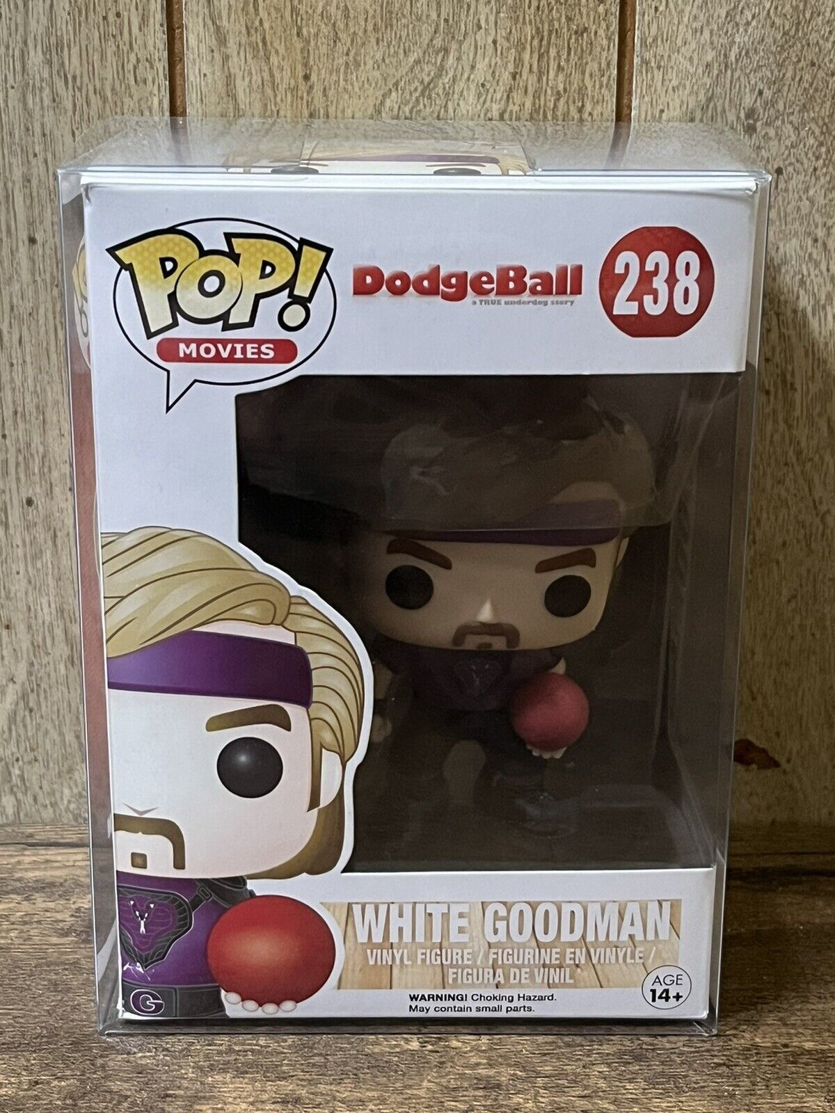 White Goodman Dodgeball Funko Pop #238 w/ Pop Protector