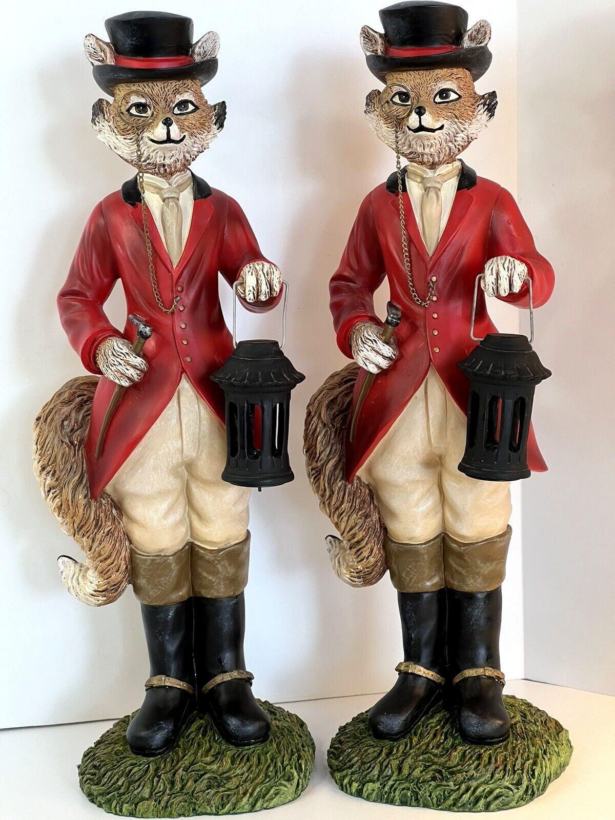 *Vintage* Winterthur Mr Lord Fox Hunt (2) English Library Statue Exclusive RARE