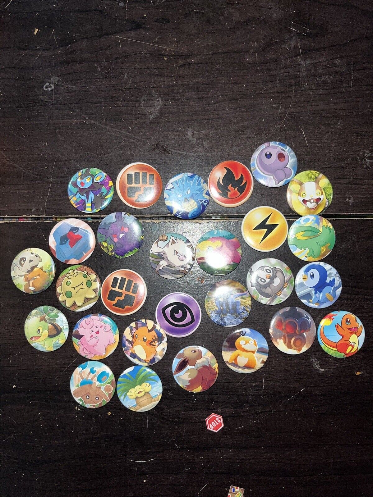 Pokemon Pin Button Badge 20pc Set Assorted