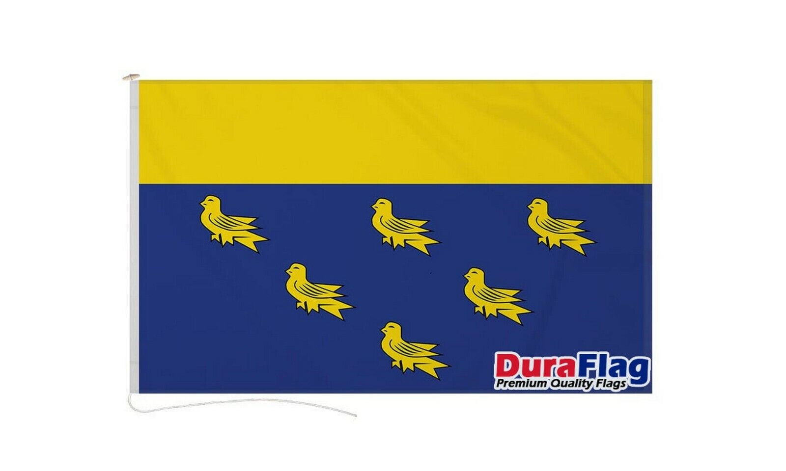 WEST SUSSEX DURAFLAG 150cm x 90cm QUALITY FLAG ROPE & TOGGLE