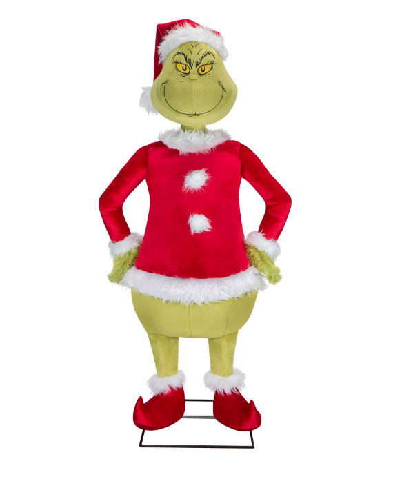 Gemmy Animated The Grinch Christmas Decor Life Size 4Ft Dances Speaks Sings