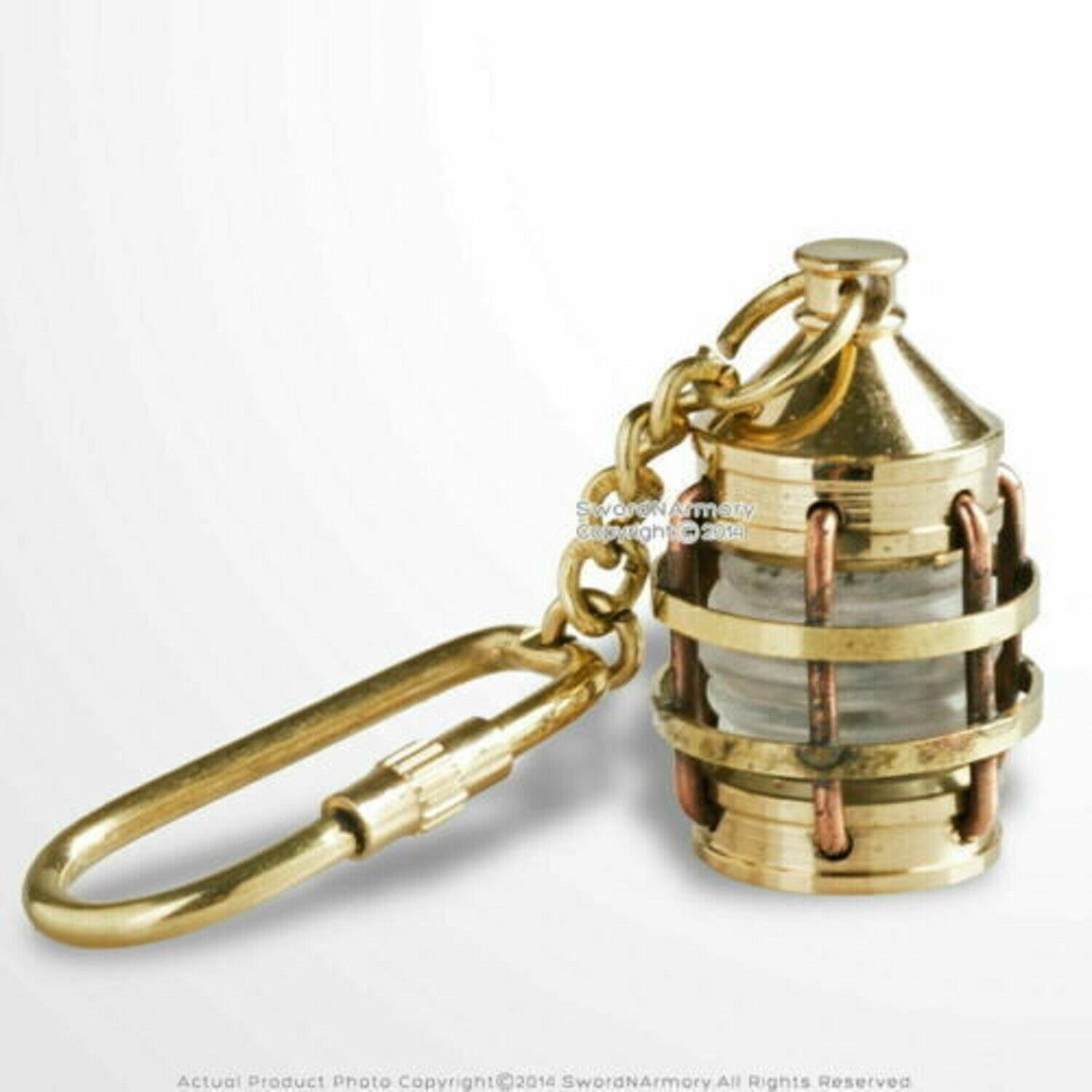 Brass Anchor Nautical Maritime Lantern Key Chain Souvenir Key Ring Handmade Gift
