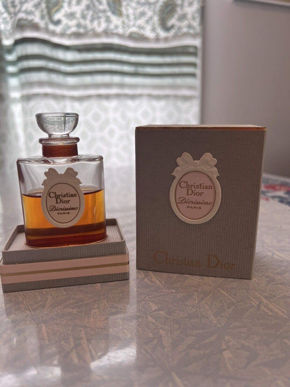 Vintage Christian Dior Diorissimo 1 Oz Splash Perfume Bottle W/Presentation Box