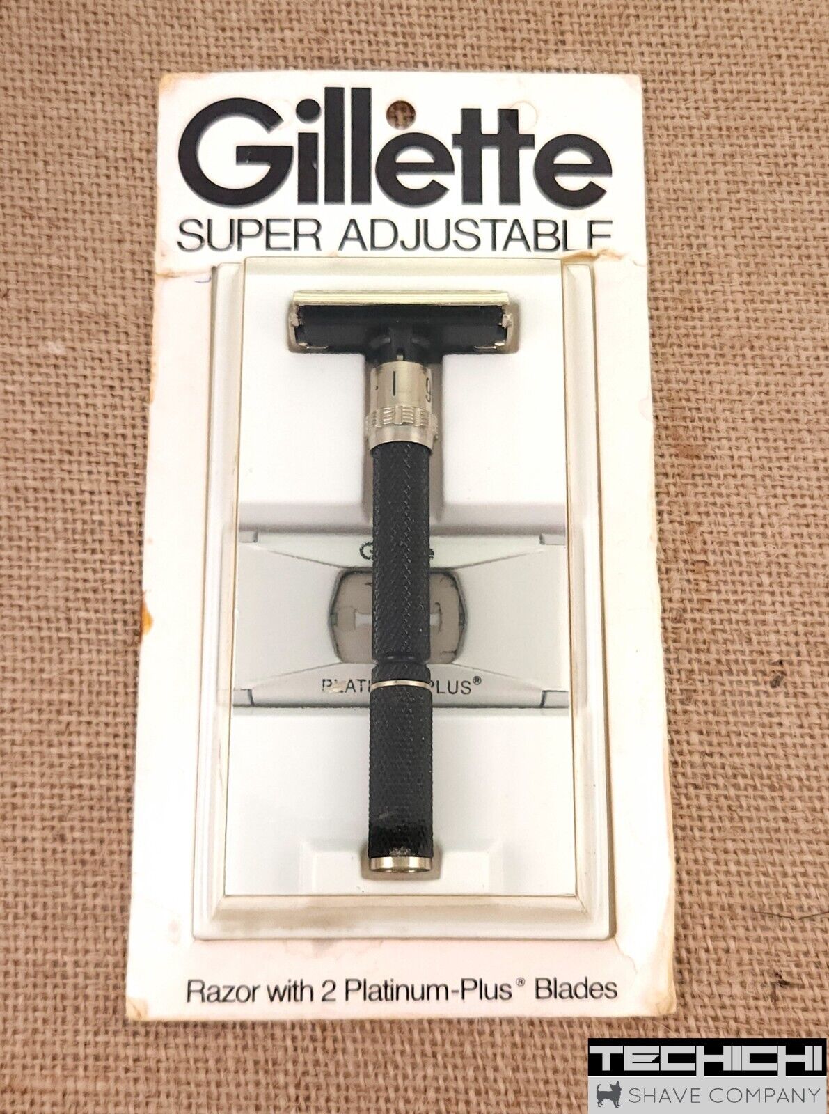 Gillette Black Handle Super 109 Adjustable Safety Razor - NOS