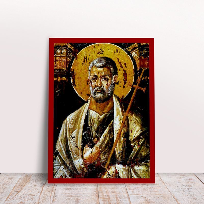 Saint Peter Sina Fresco Greek byzantine orthodox icon handmade