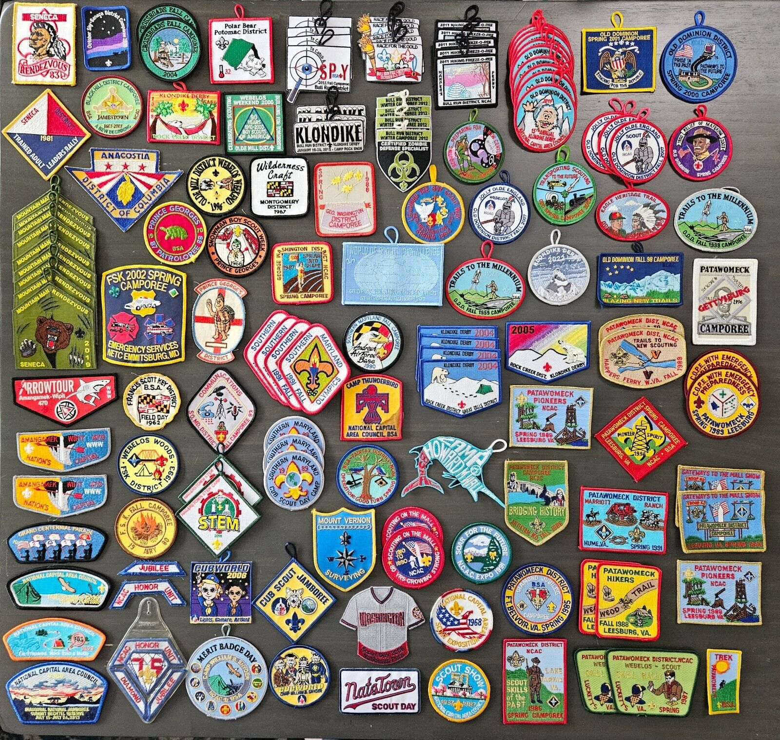 National Capital Area Council NCAC Boy Scouts of America BSA Patch Lot of 140