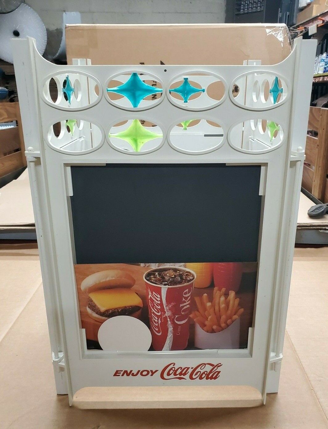 RARE VINTAGE Enjoy Coca Cola Menu Board Hanging Chandelier Sign Display
