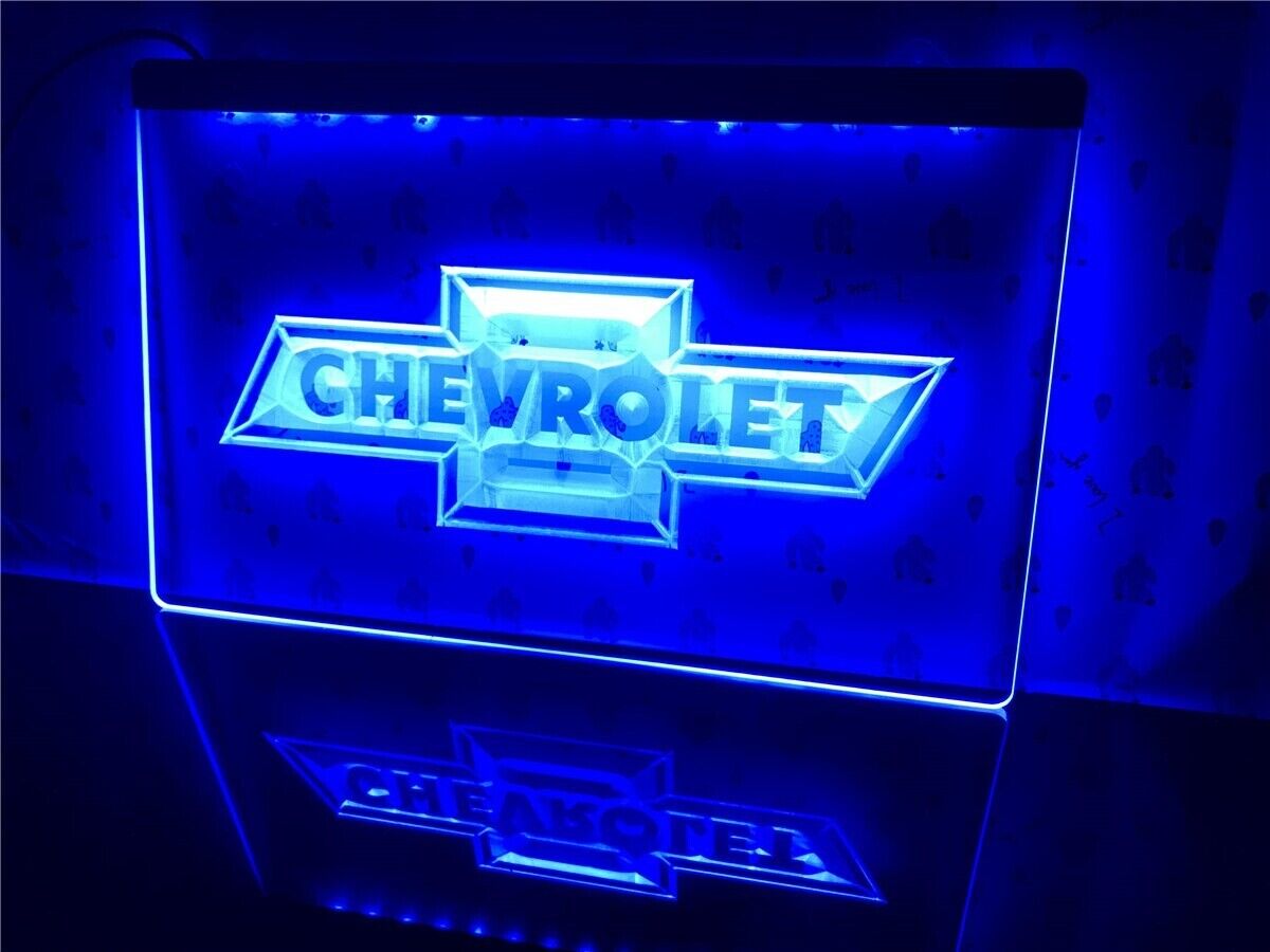 Chevrolet Car Automative LED NEON LIGHT SIGN 3D Club Home Decor