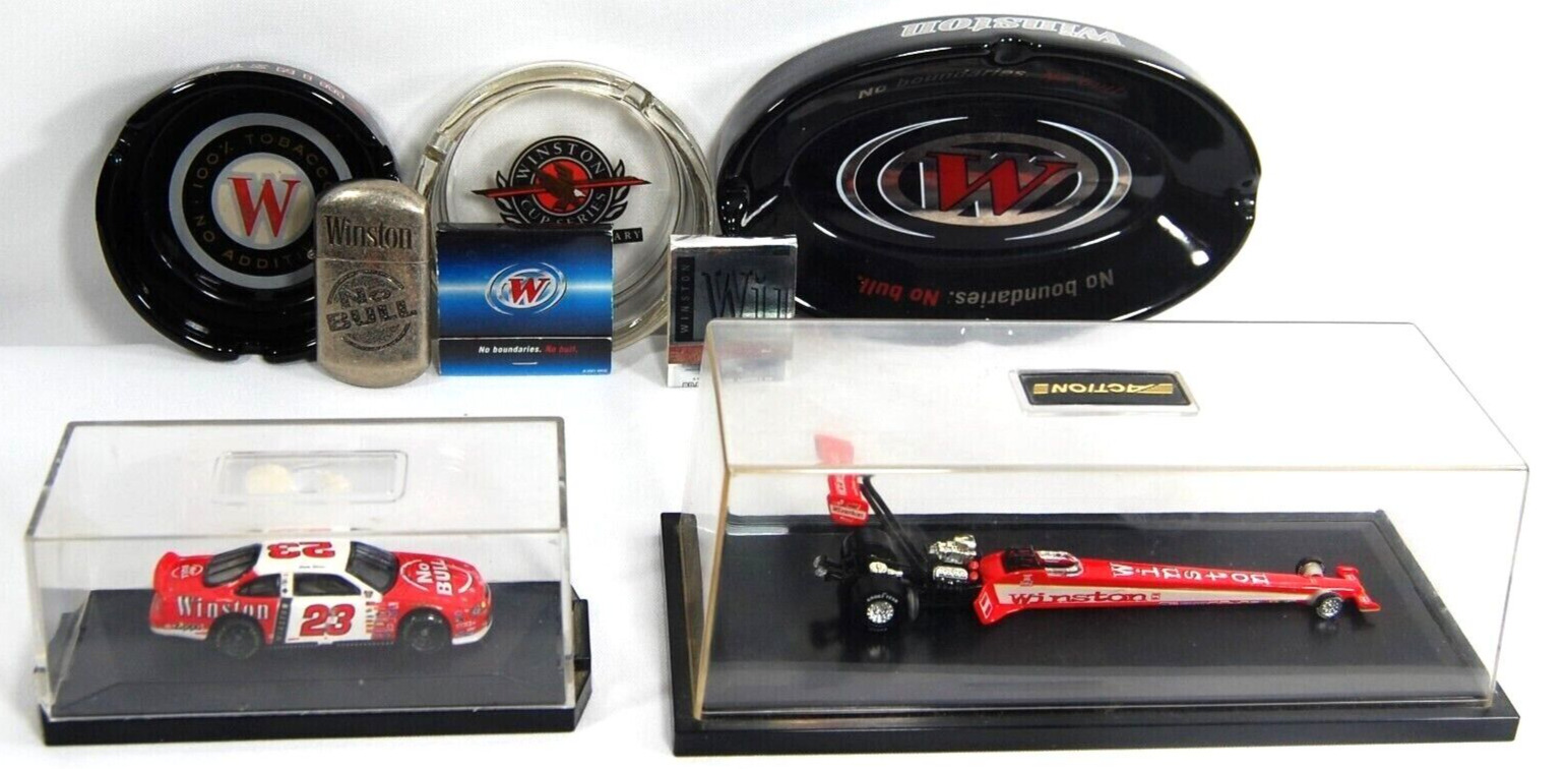 Winston Collection 2 Winston Cars NHRA Dragster, Nascar Cup Car Lighter Ash Tray