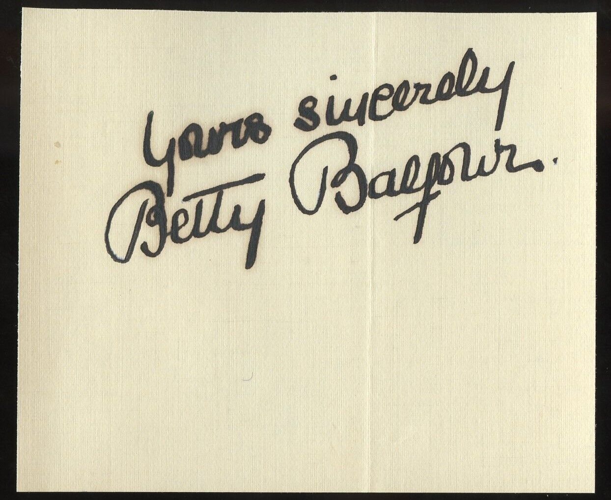 Betty Balfour d1977 signed autograph 3x5 Actress Britain\'s Queen of Happiness