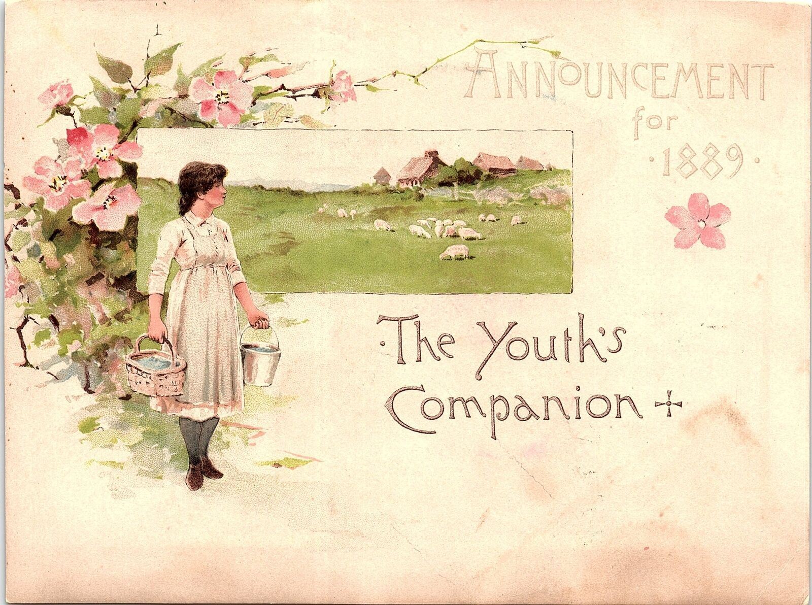 1889 THE YOUTH'S COMPANION MAGAZINE LANDSCAPE VICTORIAN TRADE CARD 40-160