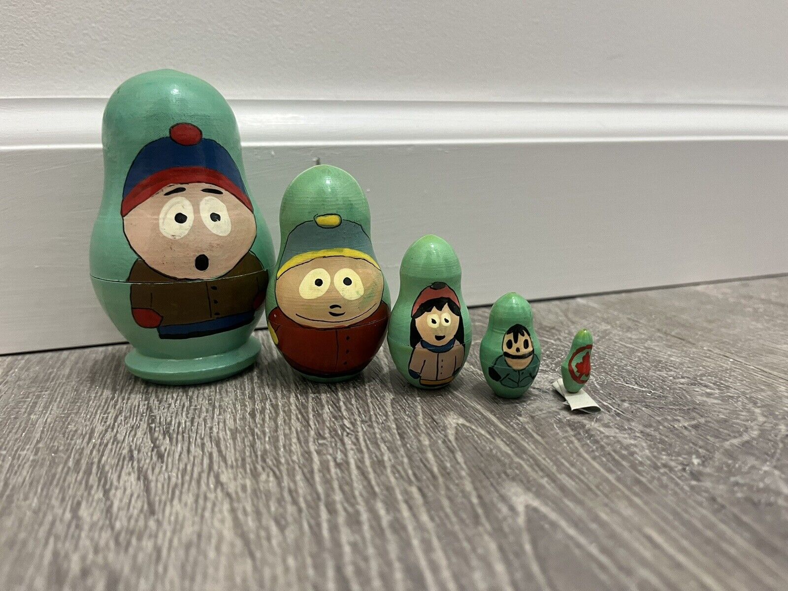 One of a Kind SouthPark Hand Painted Nesting Dolls 5 piece set