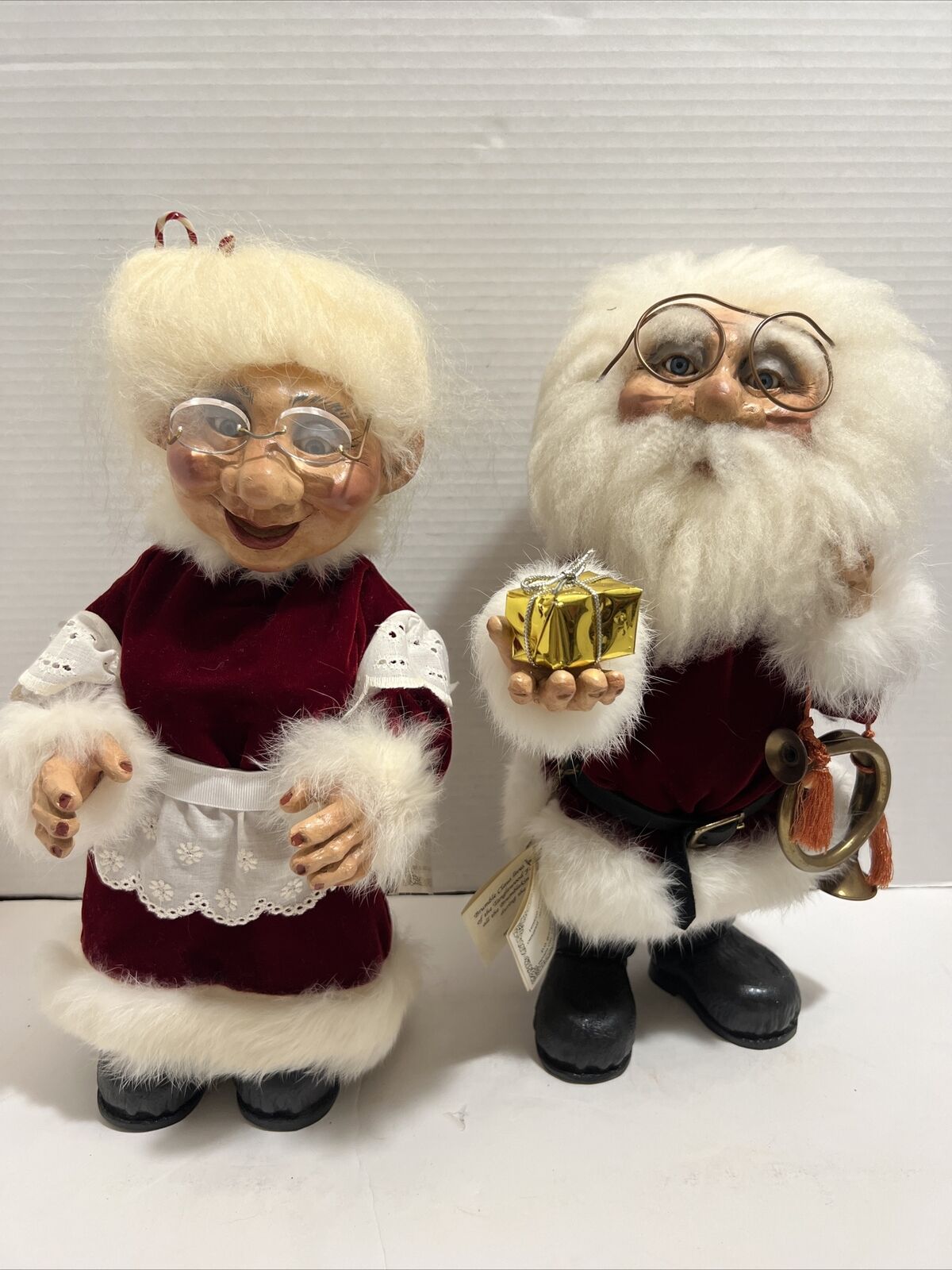 Tanglewood Forest Marci Wolfe Santa & Mrs Brumble Claus Figurine 14” 14in 🎅