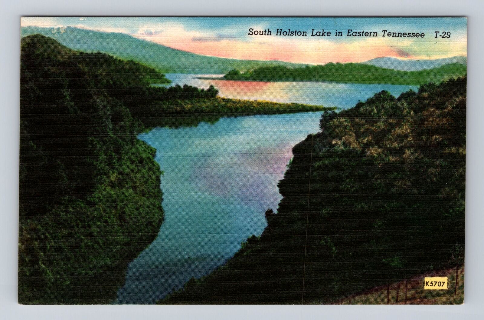 TN-Tennessee, South Holston Lake, Antique Vintage Souvenir Postcard