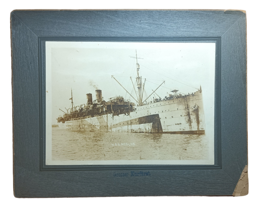 WWI USN Navy USS Aeolus (ID-3005) Troop Transport Ship France Photo Photograph