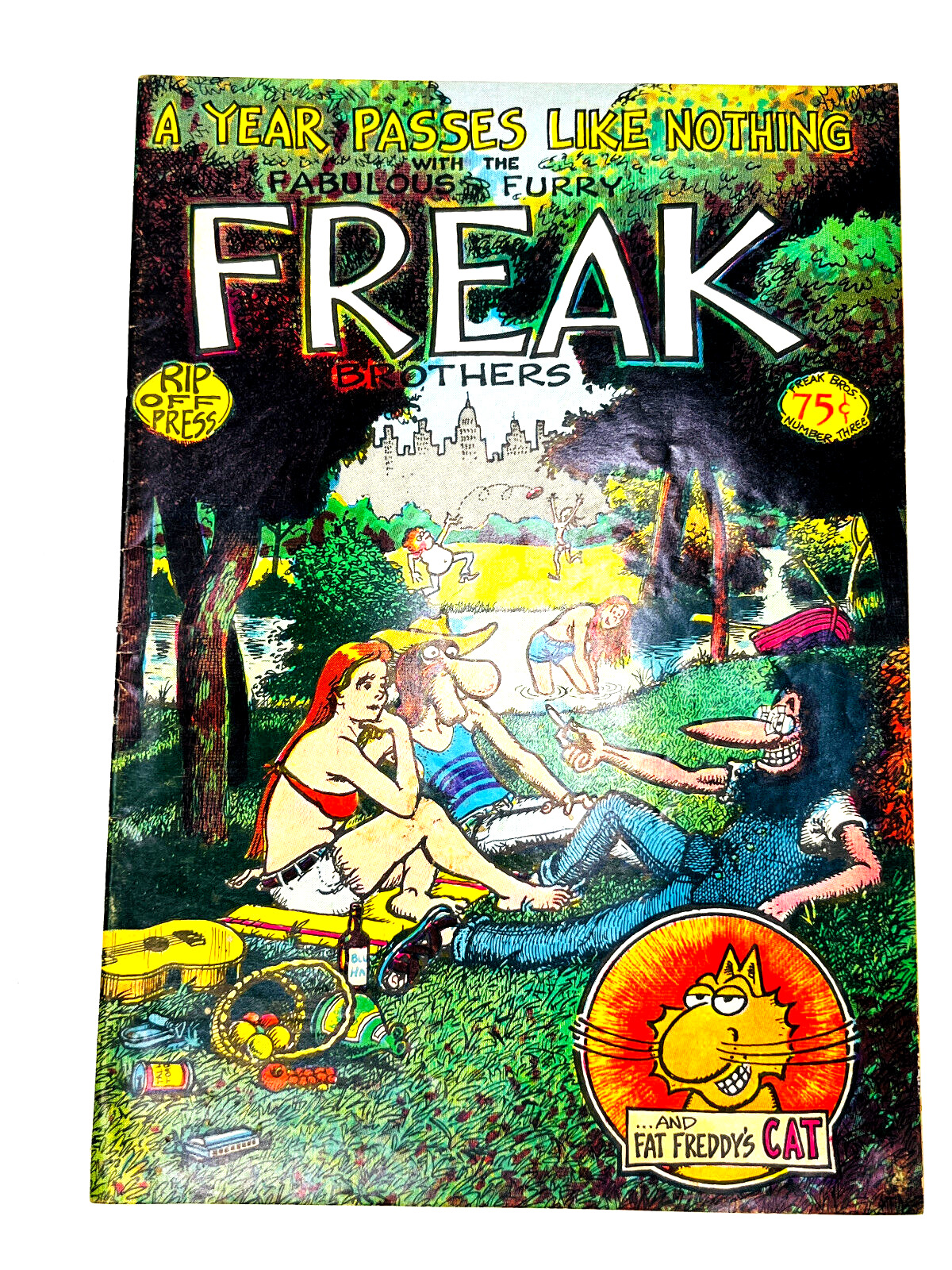 vtg 1973 Fabulous Furry Freak Brothers #3 Rip Off Comix Underground Comic Book