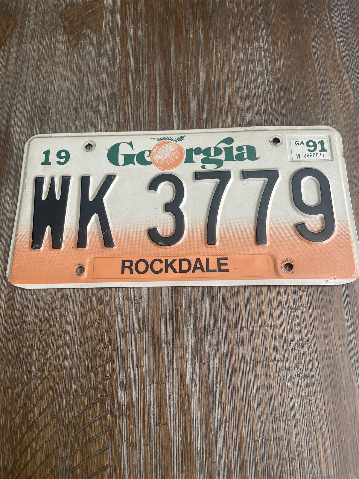 vintage georgia license plate ‘91 Rockdale