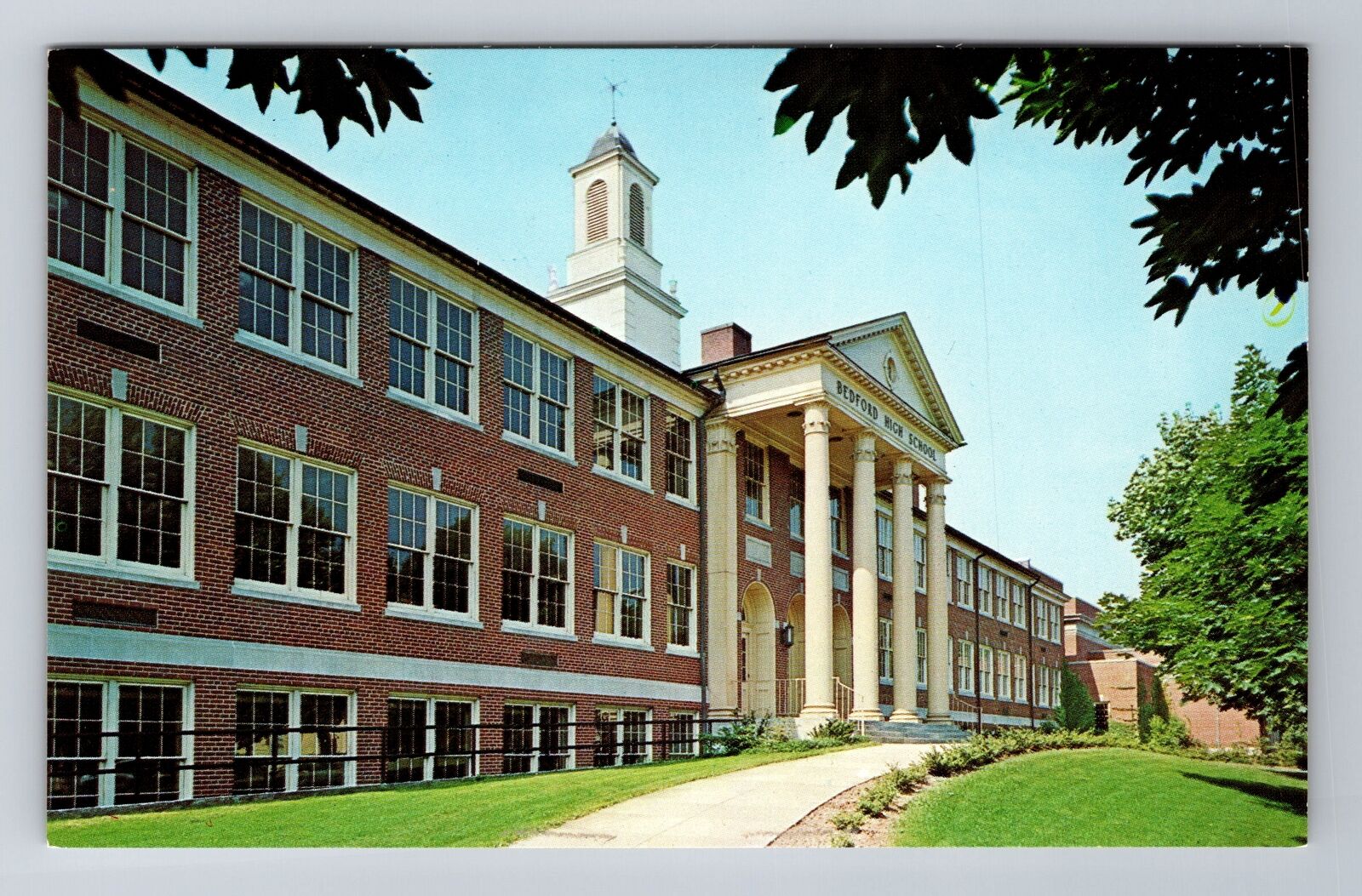 Bedford PA-Pennsylvania, Bedford High School, Antique Vintage Souvenir Postcard