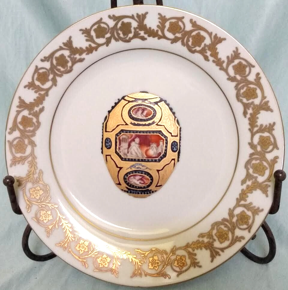 Vintage Fabrege egg plates-2 each-beautiful 8 in  Price is for both.