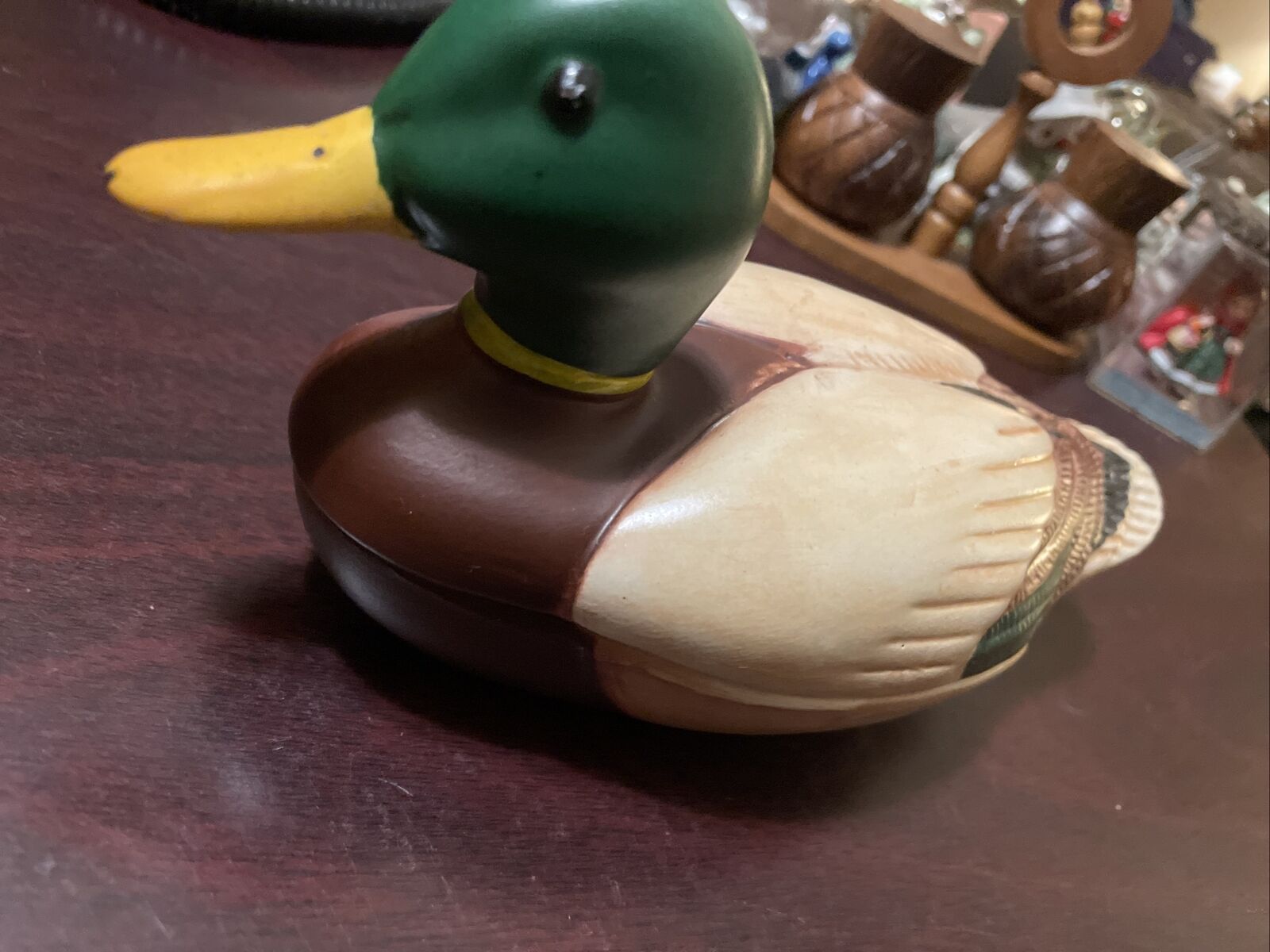 Vintage Avon Mallard Decoy Duck Handcrafted And Hand painted In Brazil 1978