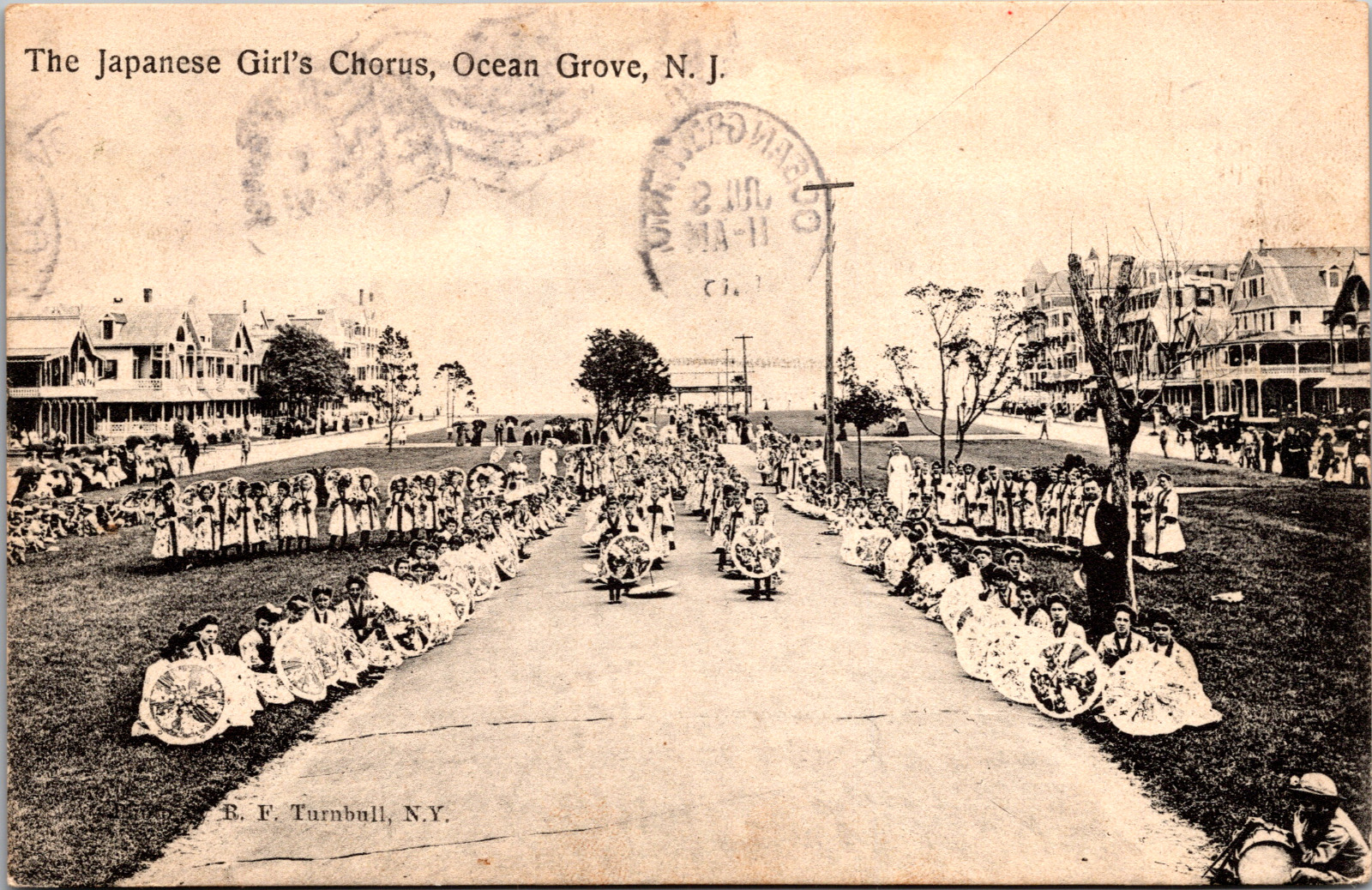 Rare Vintage C. 1910 Japanese Girls Chorus Ocean Grove New Jersey NJ Postcard