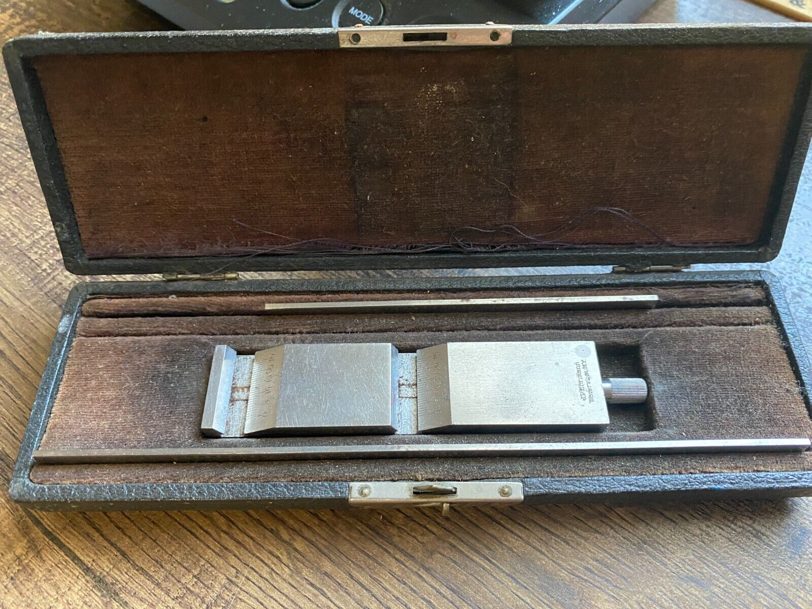 Vintage J.P Ehrmann Machinist Tool Vernier Depth Gauge with Box