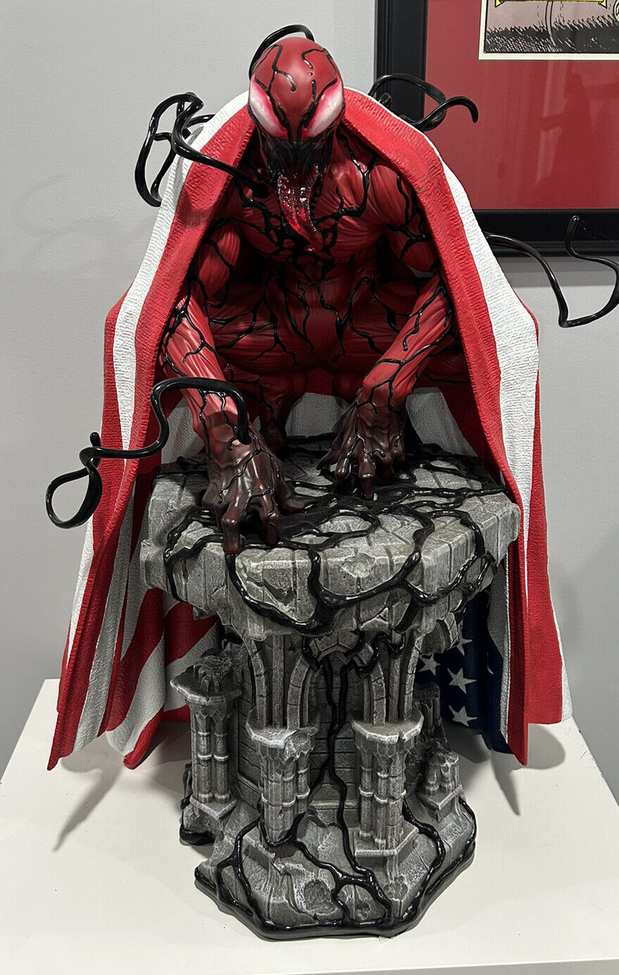 American Carnage 1/4 Scale Custom Statue Fan Art American Flag Crouched Villain