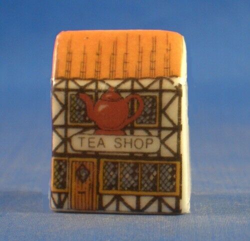Birchcroft Miniature House Shaped Thimble -- Tea Shop