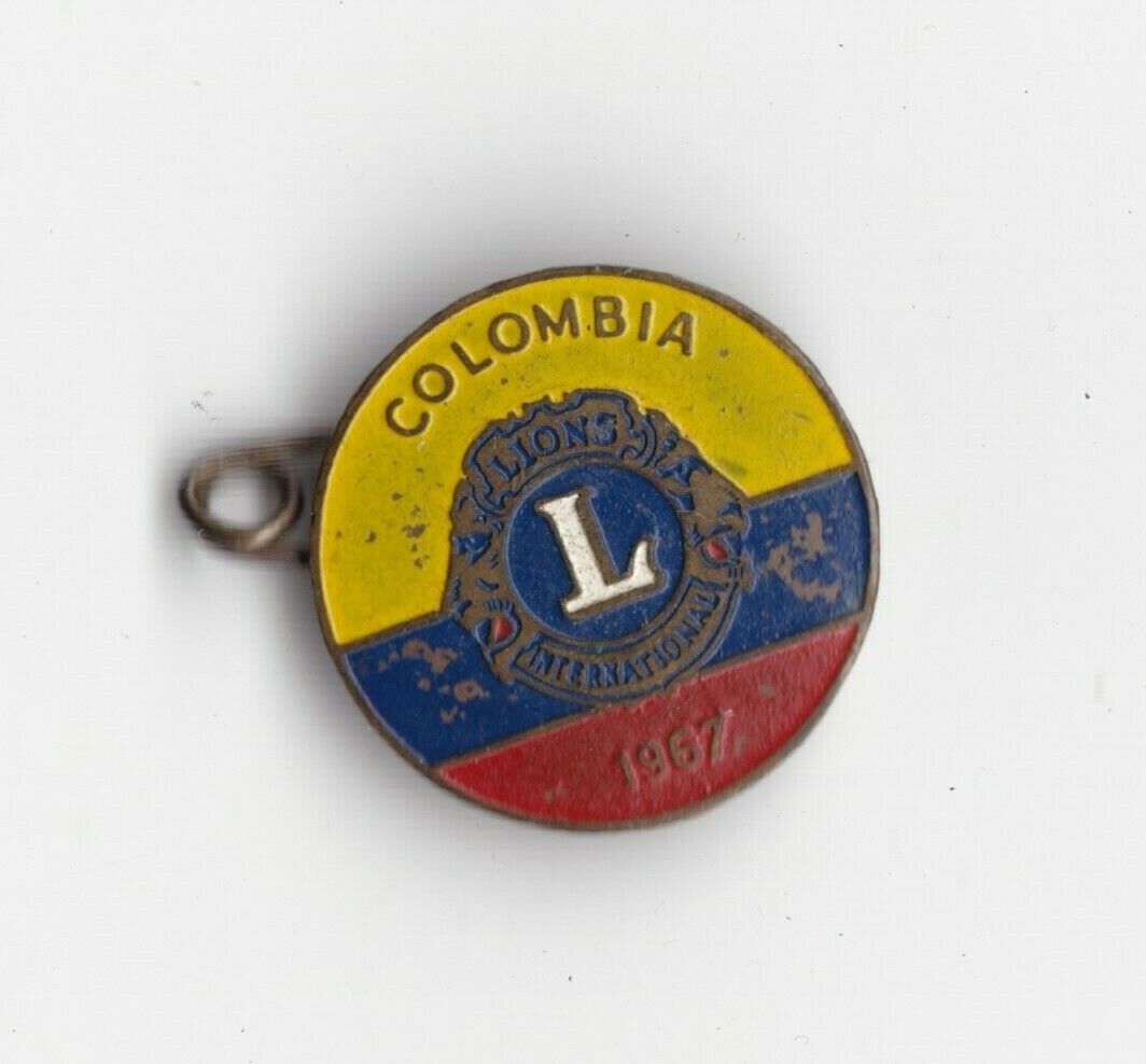 Lions Club International 1967 Colombia Enamel Pin lapel pin