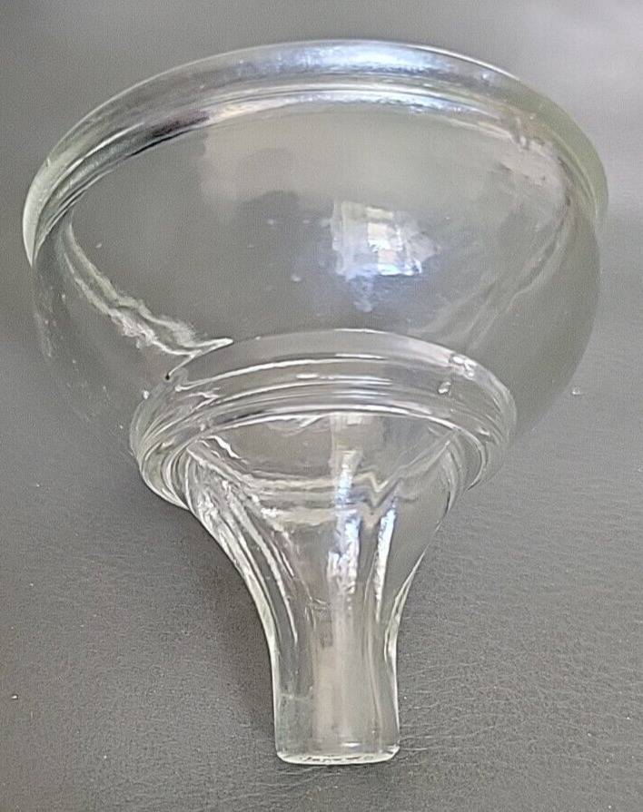 Antique Clear Thick Glass Molded Kitchen Funnel