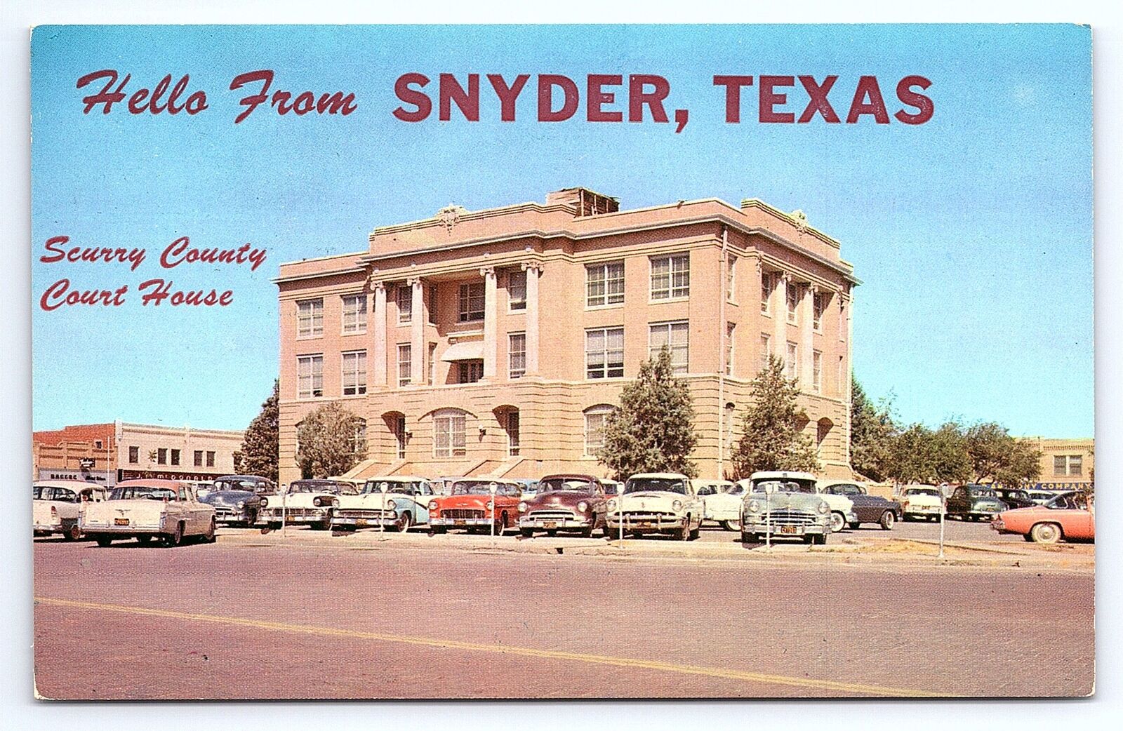 Postcard Court House Snyder Texas Scurry County