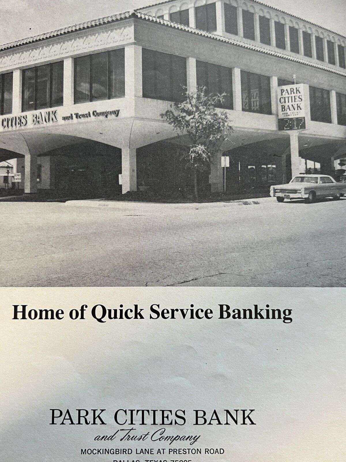 Park Cities Bank Dallas TX Ad 1968 Advertising Print Ad  Vintage