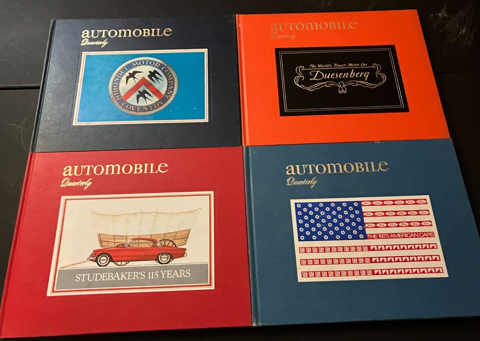 Vintage 1972 Automobile Quarterly Volume 10 Complete Set 1-4 Hardcover Books