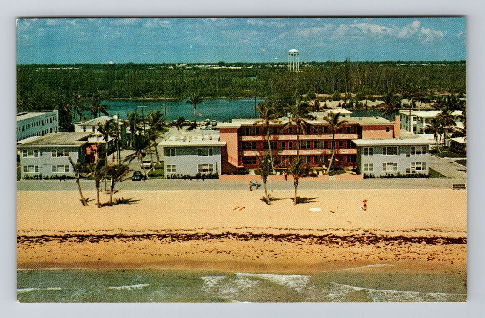 Hollywood FL-Florida, Ocean Grande Apartments, Advertising, Vintage Postcard