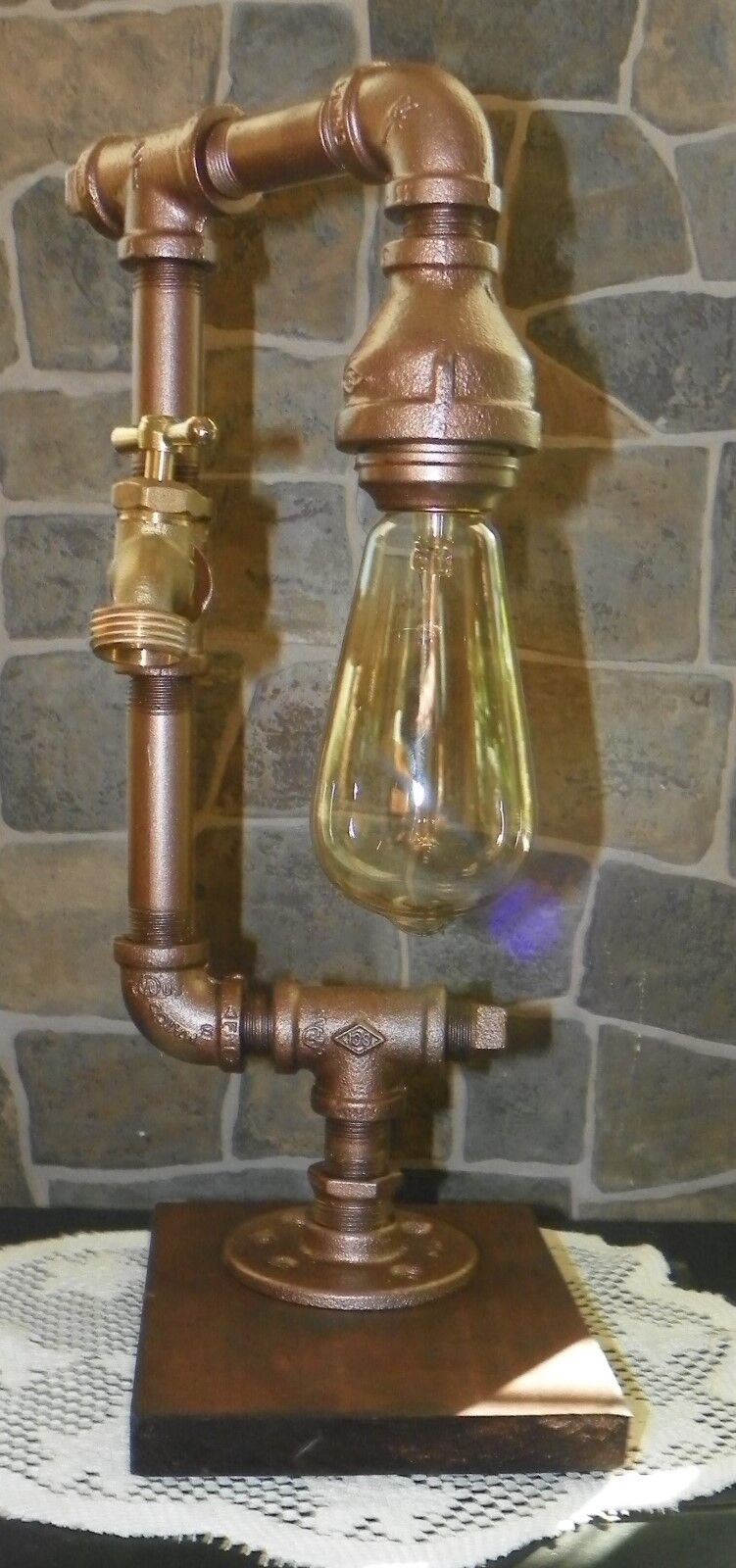Retro Industrial Vintage Steampunk style Lamp with Water Spigot
